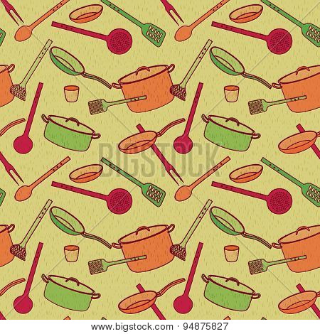The pattern of a set of kitchen attributes.