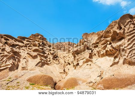 Volcanic Mountains Of White Pumice