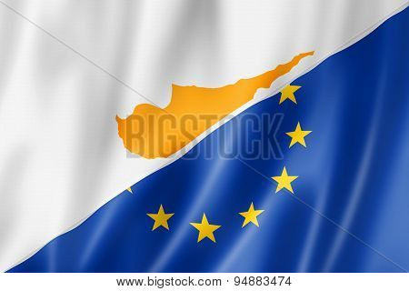 Cyprus And Europe Flag