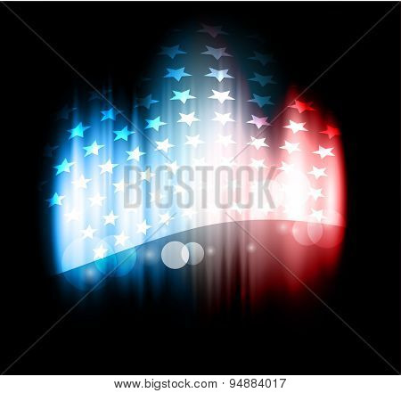 Abstract illustration of American flag