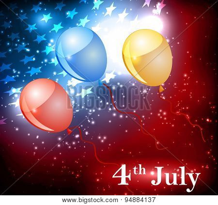 Abstract illustration of American flag