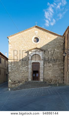 Campanile Di Montalcino, A Wine Town, Siena, Tuscany