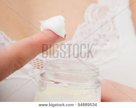 Moisturizing Cream In Female Hands
