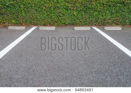 Outdoor empty space at car parking lot