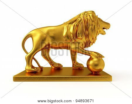 Golden Statue Of A Lion (right View)