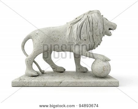 Marble Statue Of A Lion (right View)