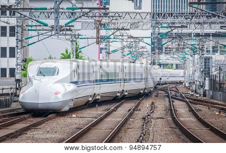 The Shinkansen bullet train