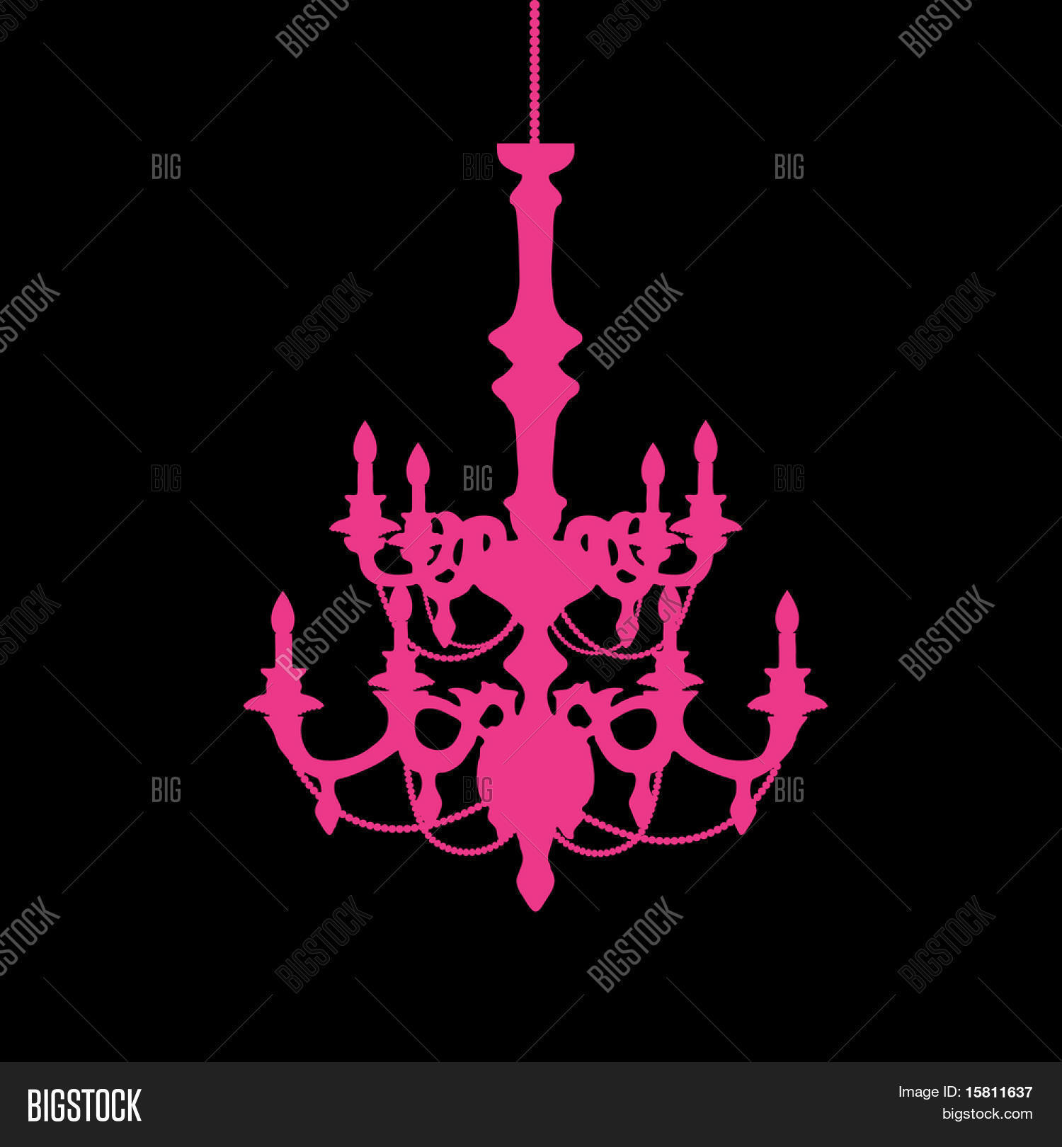 Pink Chandelier On Vector & Photo (Free Trial) | Bigstock
