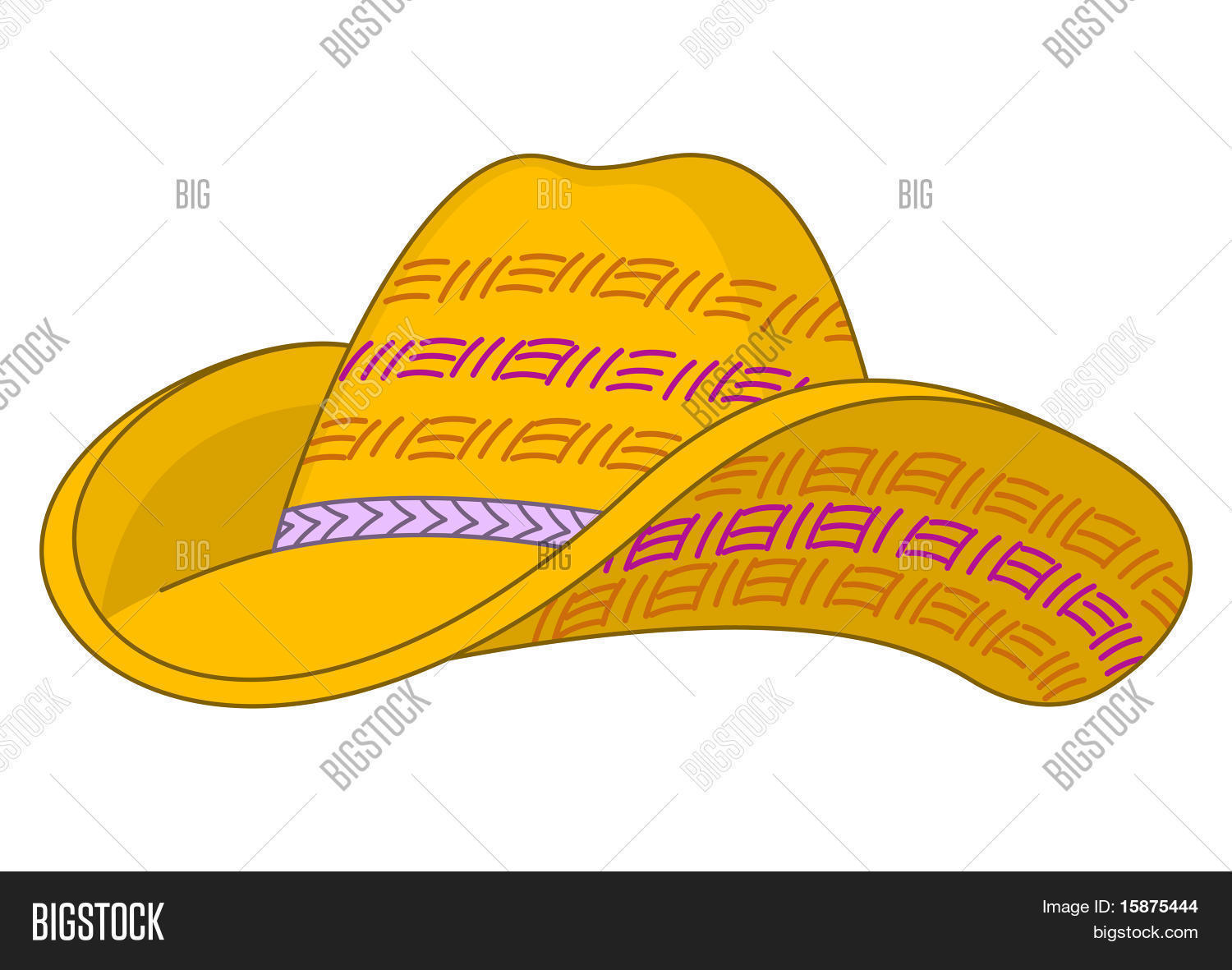 Straw Hat Vector & Photo (Free Trial) | Bigstock