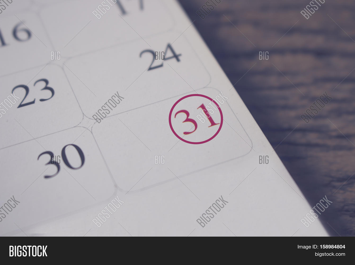 Calendar Last Day On Image & Photo (Free Trial) | Bigstock