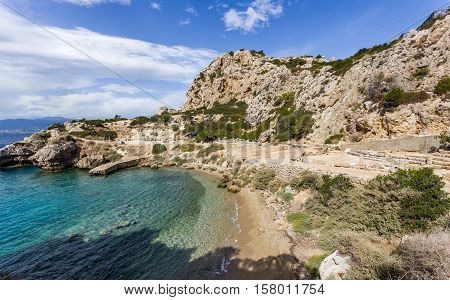 ruins of ancient temple of Hera Acraia, Loutraki
