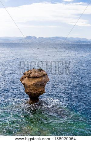 rocky cliffs of Melagavi cape near Loutraki, Corinthia