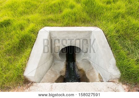 Outdoor gutter for drainage system., Underground drainage.