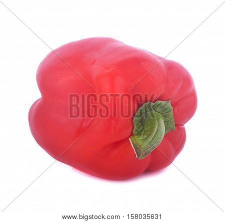 Red bell pepper isolated on white background