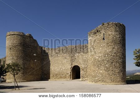 Facade of the Castle of Venasque Provence France