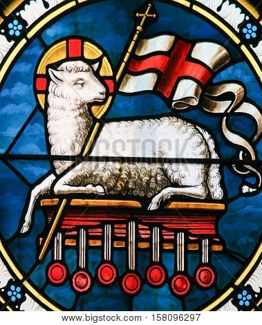 Agnus Dei - Lamb Of God - Stained Glass