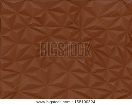 Triangular 3d abstract background in brown chocolate color tone