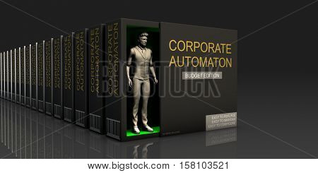 Corporate Automaton Endless Supply of Labor in Job Market Concept 3d Illustration Render