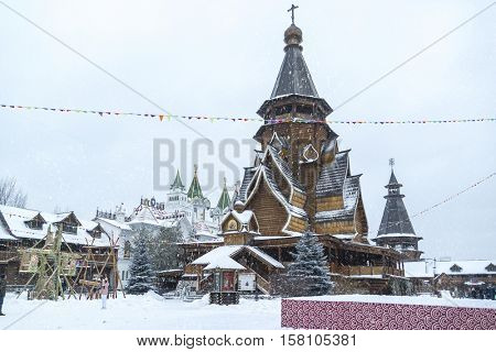 Wooden church inside the iconic complex 