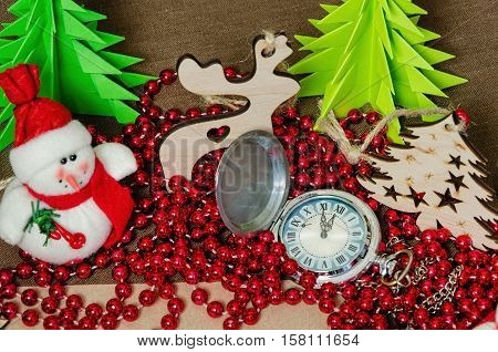 set of festive objects to decorate the rooms, the concept of home comfort