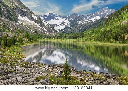 Beautiful Summer Landscape, Altai Mountains Russia.