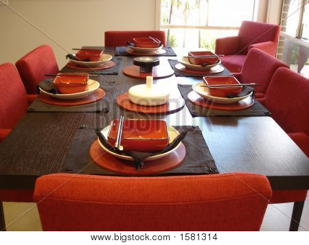 Red Dining Table
