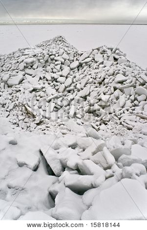 Ice at the sea side, Latvia