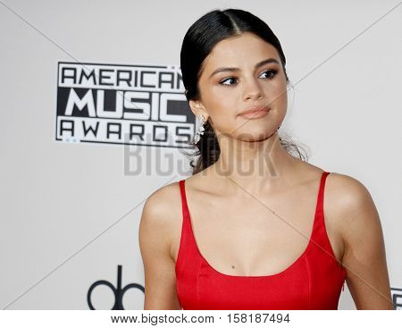 Selena Gomez at the 2016 American Music Awards held at the Microsoft Theater in Los Angeles, USA on November 20, 2016.