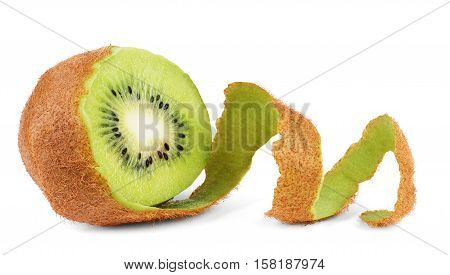 Juicy kiwi fruit isolated on white background