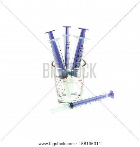 syringe isolated on white, objact pharmacy isolated