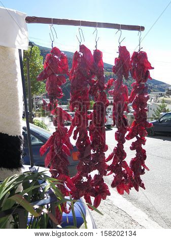 Drying Red Peppers