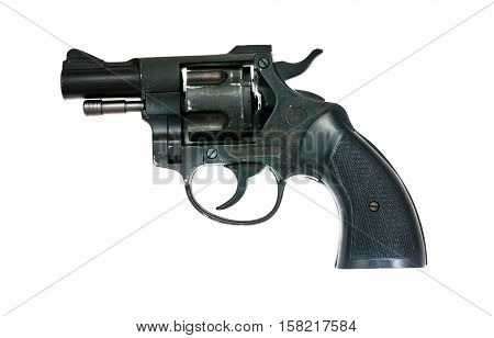 a handgun isolated on the white background