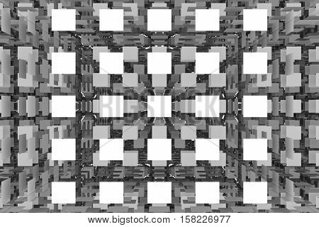 abstraction plane white box background 3d illustration