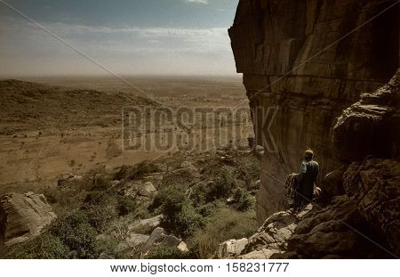 Mali, Africa - Dogon Village And Typical Mud Buildings