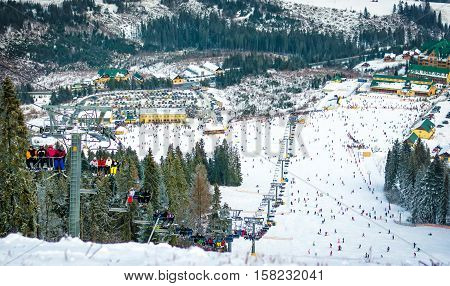 view of the lift winter ski resort