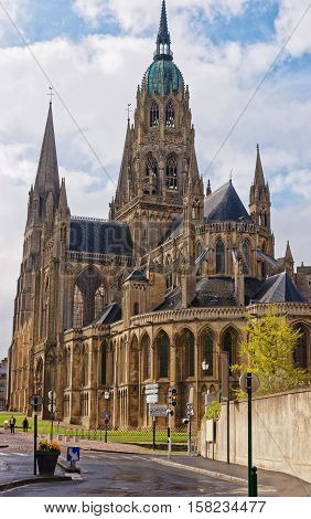Cathedral Of Our Lady Of Bayeux In Calvados Normandy France