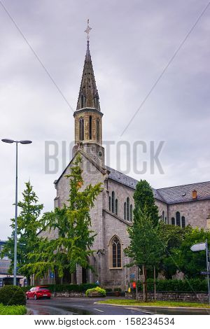 Catholic Church In City Center In Vevey Of Vaud Switzerland