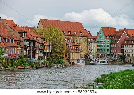 Fishermen Houses Over Regnitz River In Little Venice Bamberg