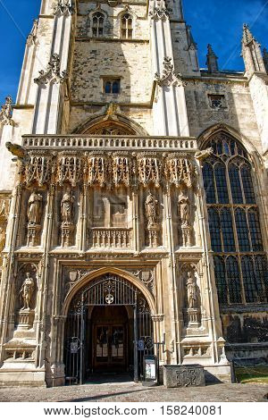 Fragment Of Canterbury Cathedral In Canterbury Kent Uk