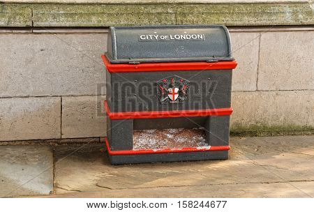 Litter Bin In The City Of London England