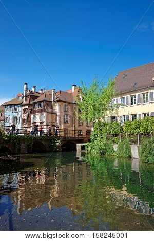Little Venice Quarter In Colmar At Alsace In France
