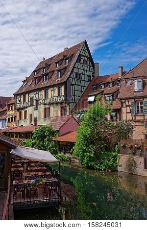 Little Venice Quarter In Colmar Of Alsace Of France