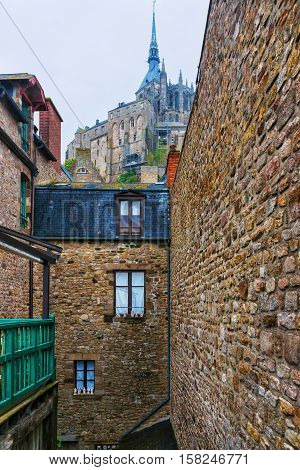 Mont Saint Michel In Normandy Of Manche France