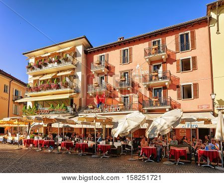 Restaurants And Cafes In Ascona In Ticino Of Switzerland