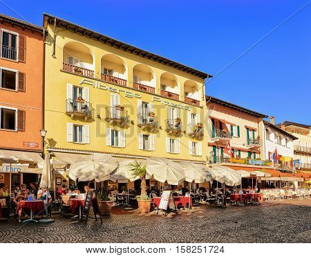 Restaurants And Cafes In Ascona In Ticino In Switzerland