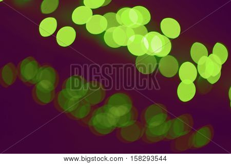 Abstract colorful blurry background cold and warm colors tone cinematic effect evening night street romantic lights