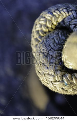 Coils of knotted line in late afternoon sun