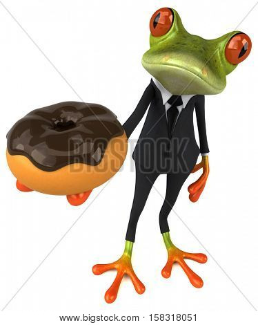 Fun frog - 3D Illustration