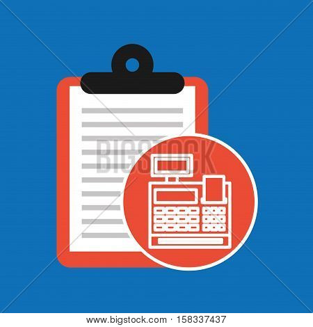 hand holding shop online cash register vector illustration eps 10