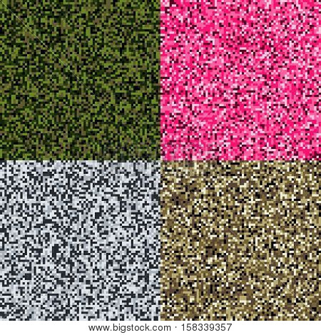 The military background of the pixel camouflage.